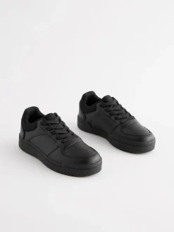 Black Standard Fit (F) School Lace-Up Shoes