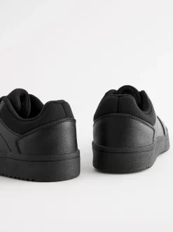 Black Wide Fit (G) School Lace-Up Shoes
