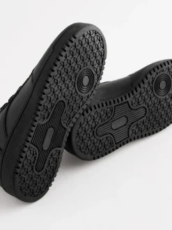 Black Wide Fit (G) School Lace-Up Shoes