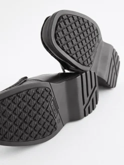 Black Wide Fit (G) School Leather Loafer Shoes