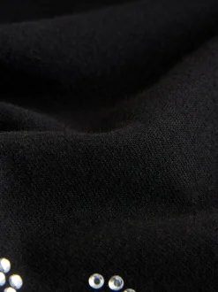 Black Animal Diamante Leggings (3-16yrs)