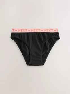 Black Bikini Briefs 7 Pack (5-16yrs)