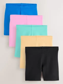 Black/Blue/Pink/Multi 5 Pack Cycle Shorts (3-16yrs)