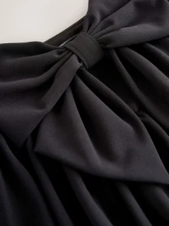 Black Bow Puffball Skirt (3-16yrs)