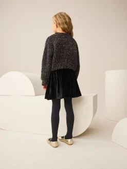 Black Bow V-Neck Jumper (3-16yrs)