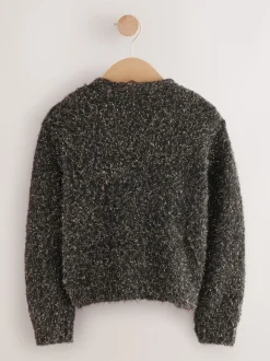 Black Bow V-Neck Jumper (3-16yrs)