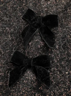 Black Bow V-Neck Jumper (3-16yrs)