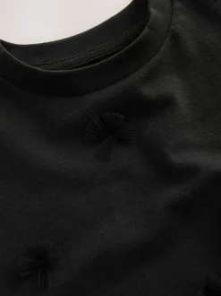 Black Boxy Bows T-Shirt (3-16yrs)