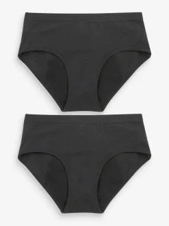 Black Briefs 2 Pack Teen Heavy Flow Period Pants (7-16yrs)