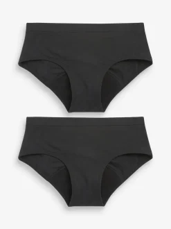 Black Briefs 2 Pack Teen Light Flow Period Pants (7-16yrs)