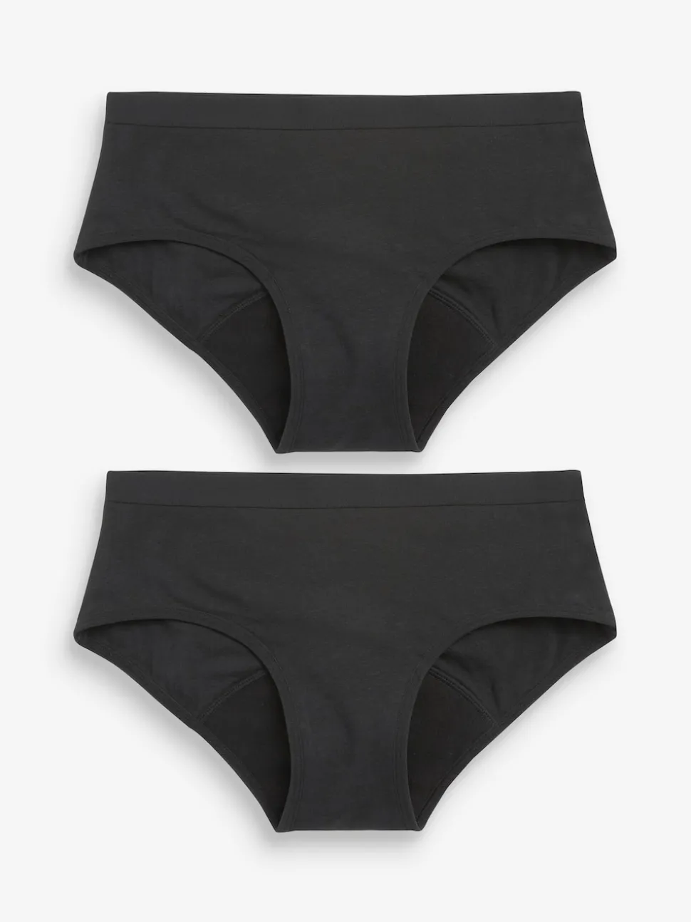 Black Briefs 2 Pack Teen Light Flow Period Pants (7-16yrs)
