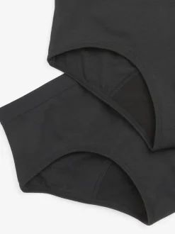 Black Briefs 2 Pack Teen Light Flow Period Pants (7-16yrs)