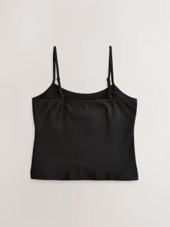 Black Built in Shelf Cami Vest (9-16yrs) (9-16yrs)