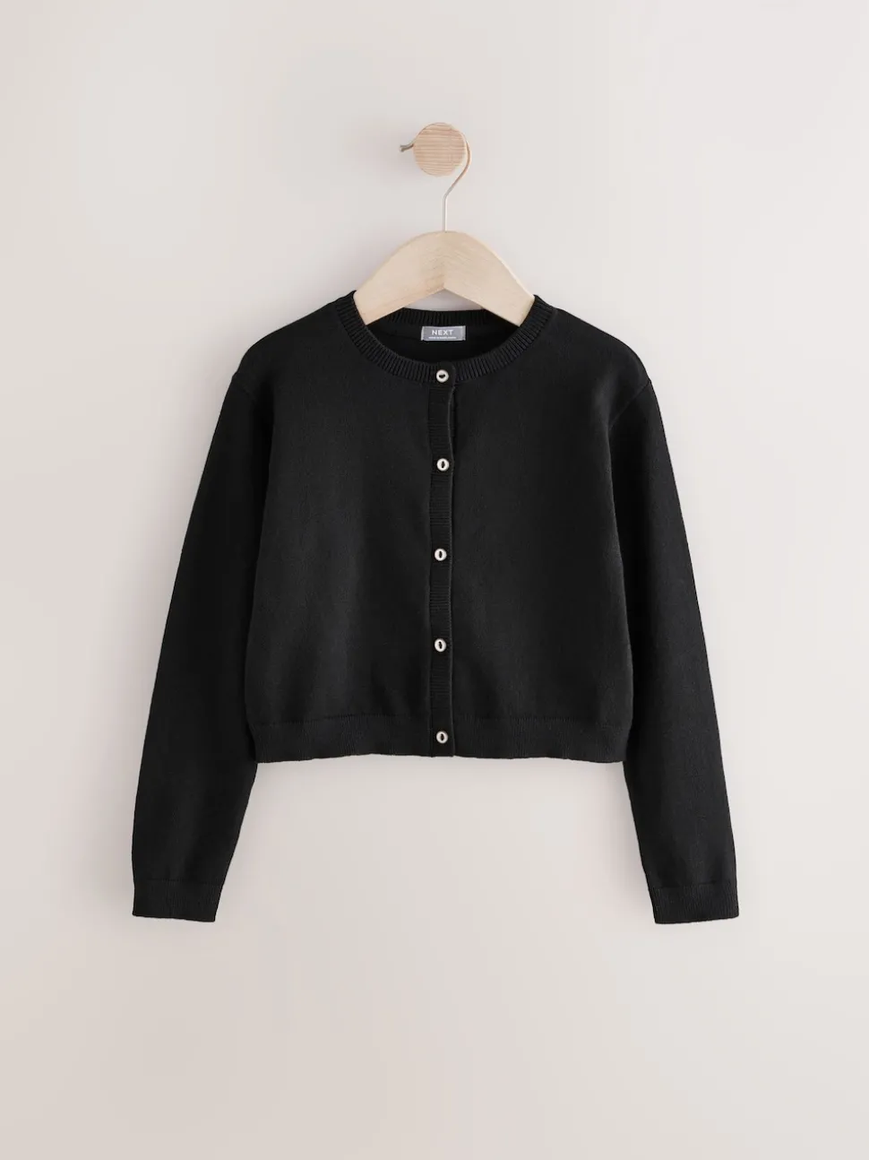 Black Button Up Cardigan 3yrs-16yrs (3mths-16yrs)