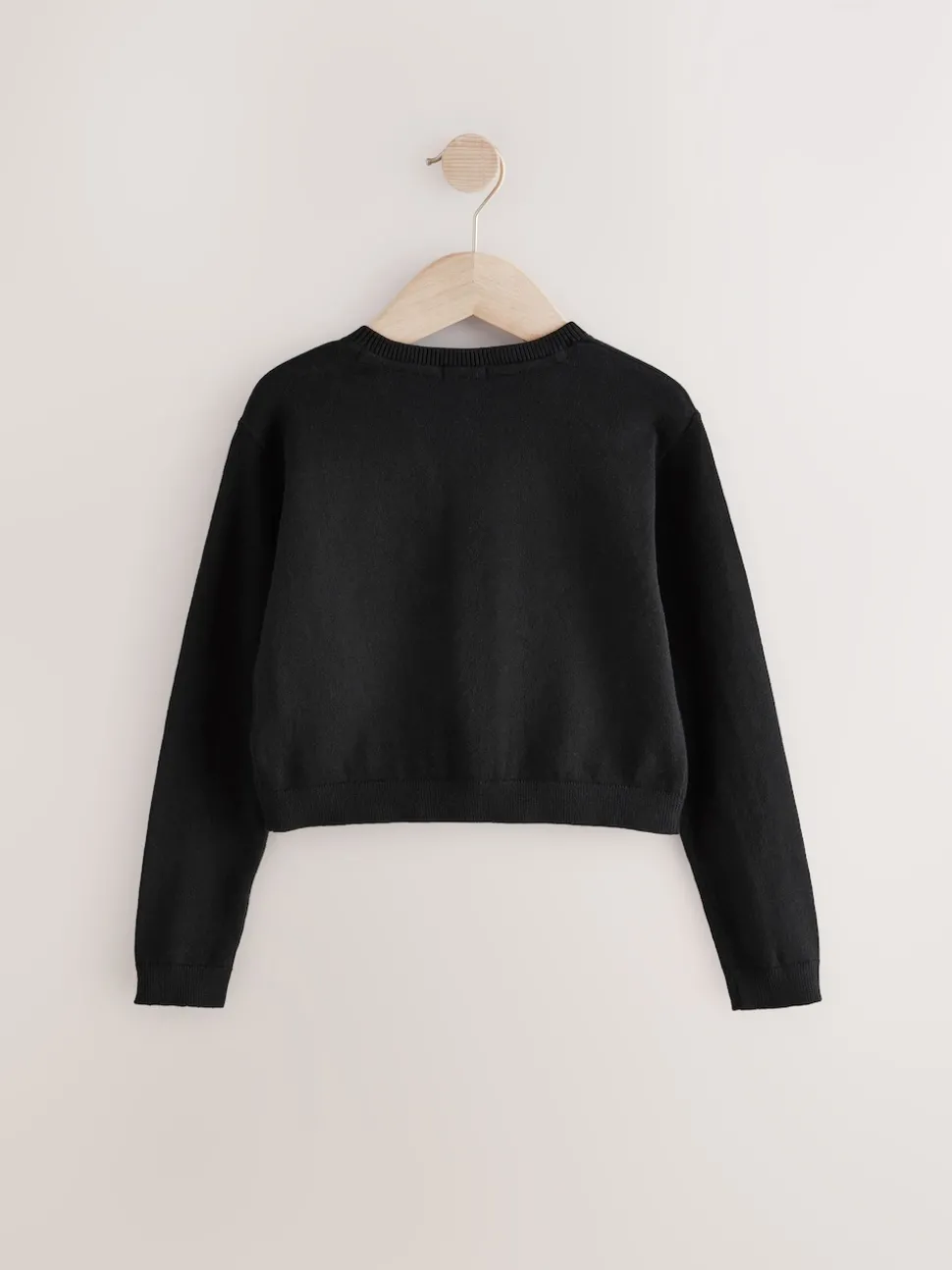 Black Button Up Cardigan 3yrs-16yrs (3mths-16yrs)