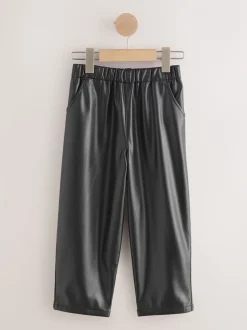 Black Coated Pullon Barrel Trousers (3-16yrs)