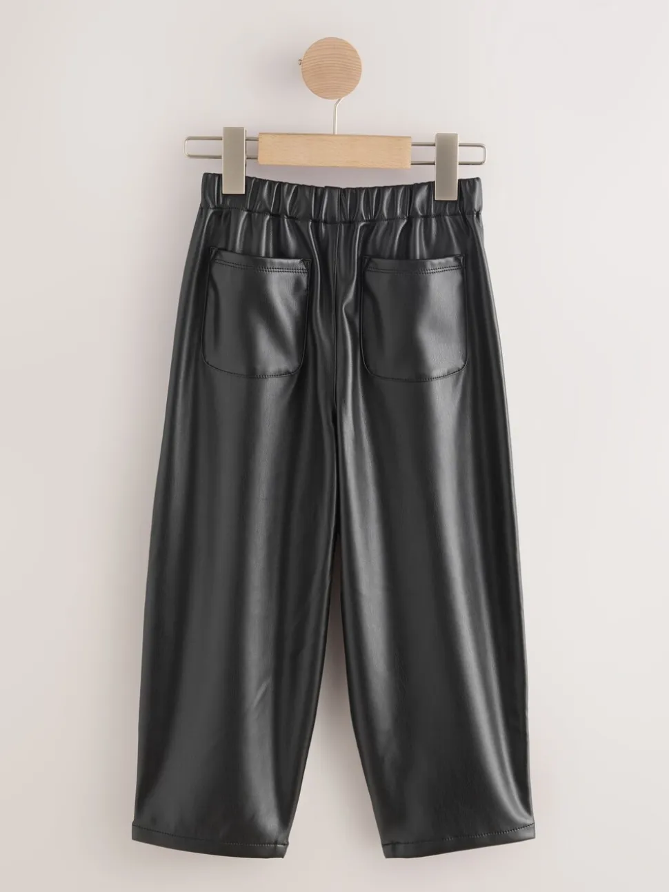 Black Coated Pullon Barrel Trousers (3-16yrs)