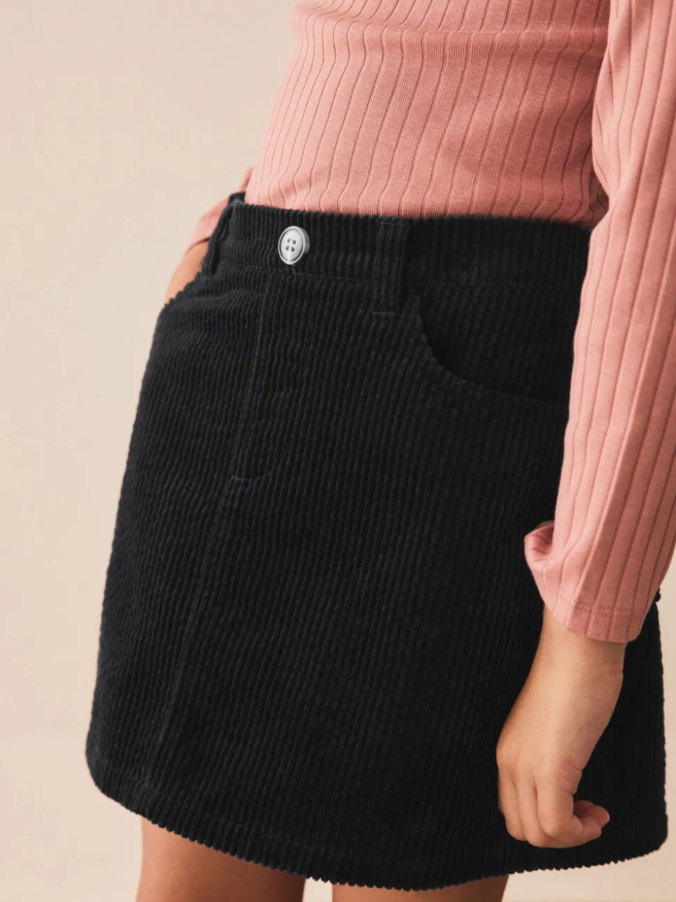Black Corduroy Skirt (3-16yrs)