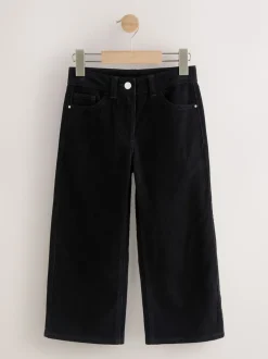 Black Cord Wide Leg Trousers (3-16yrs)