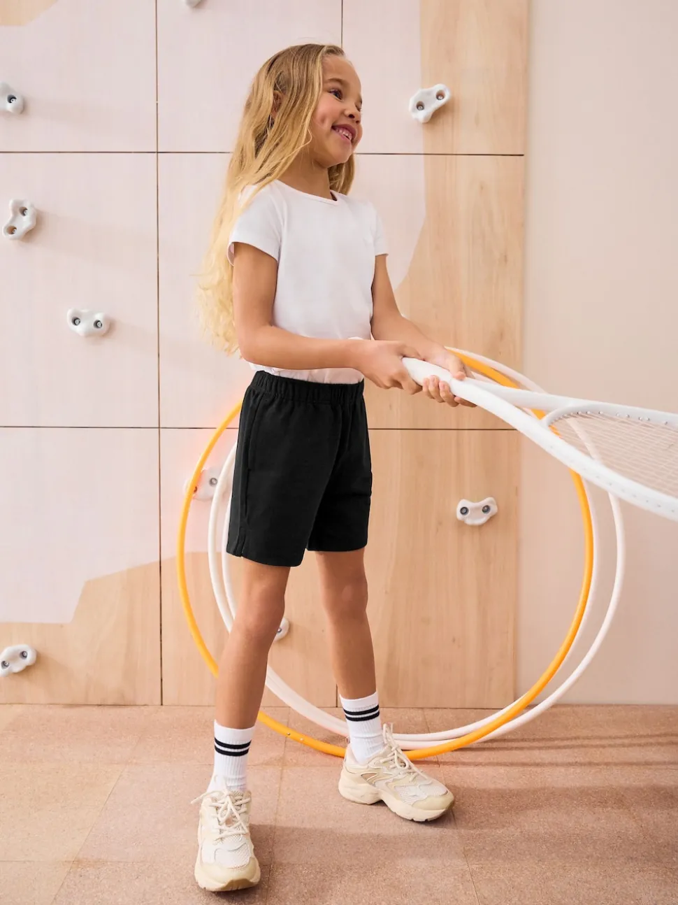 Black 100% Cotton Jersey School Shorts (3-16yrs)