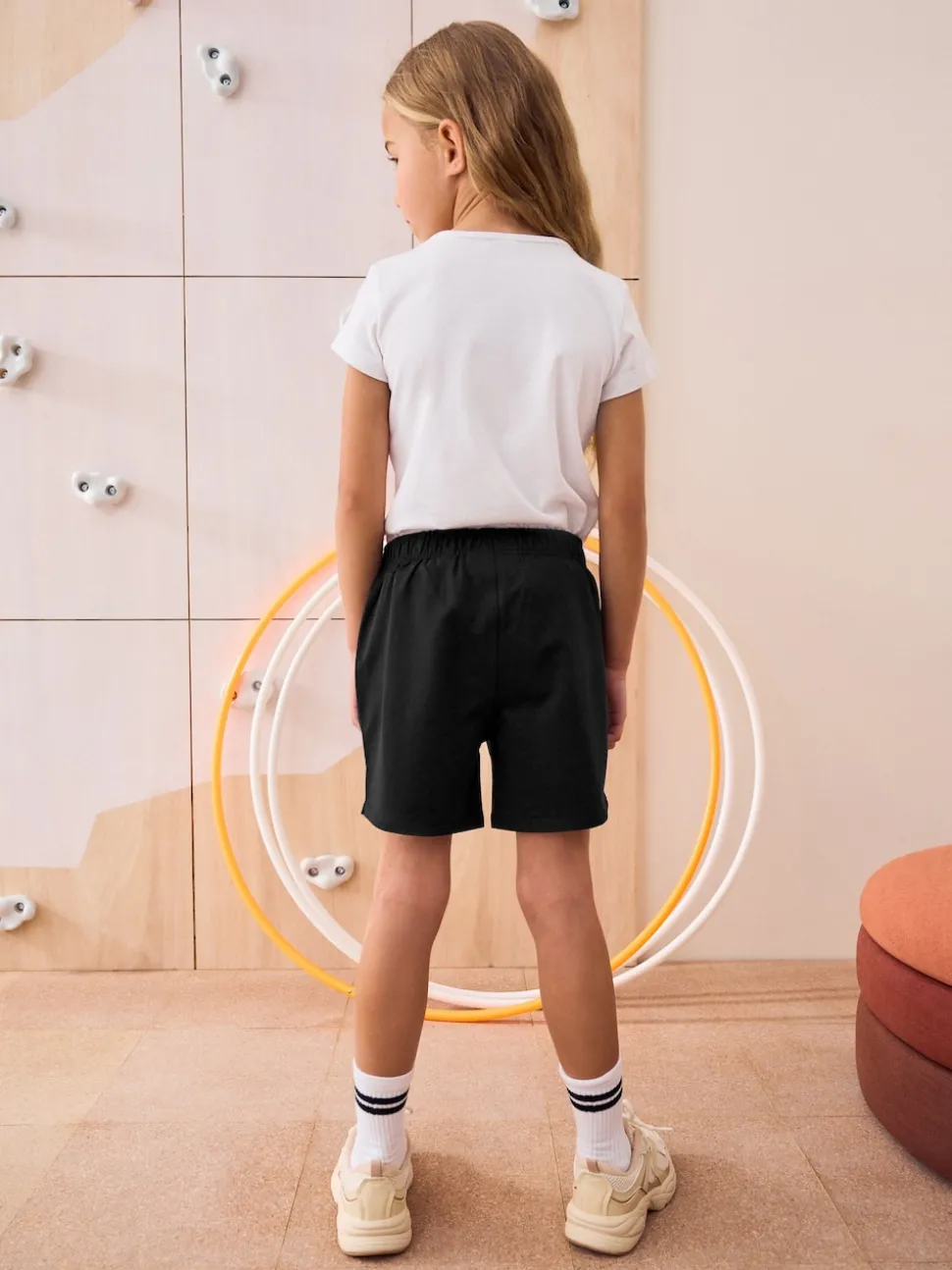 Black 100% Cotton Jersey School Shorts (3-16yrs)