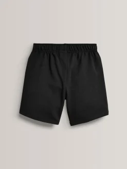 Black 100% Cotton Jersey School Shorts (3-16yrs)