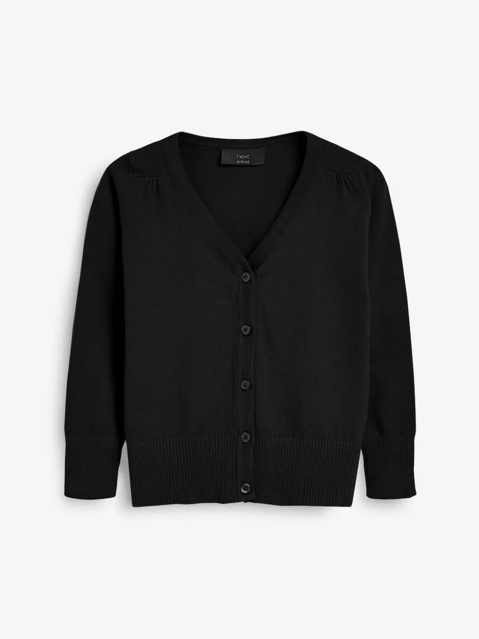 Black Cotton Rich School V-Neck Cardigan (3-16yrs)