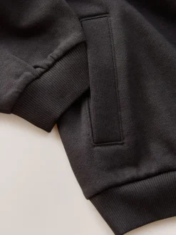 Black Cotton Rich Sports Funnel Neck Sweat and Joggers Set (3-16yrs)