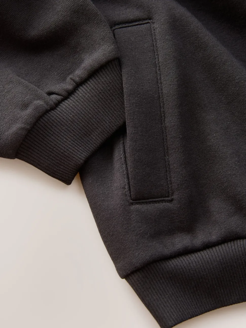 Black Cotton Rich Sports Funnel Neck Sweat and Joggers Set (3-16yrs)