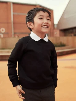 Black Crew Neck School Sweater (3-17yrs)