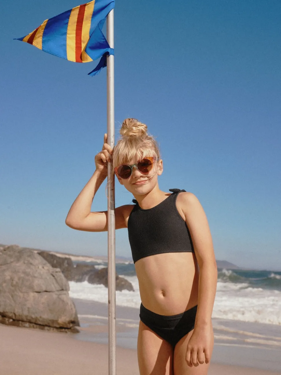 Black Crinkle Bikini (3-16yrs)