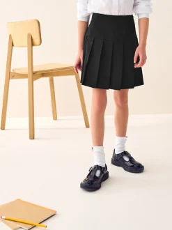 Black Cycle Short and Pleated Skirt Set (3-17yrs)