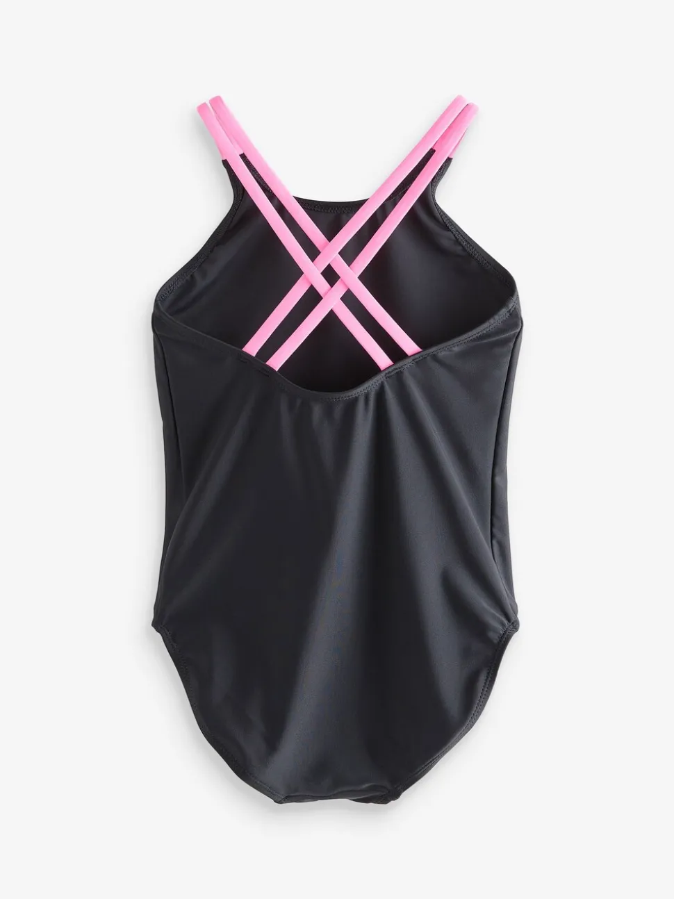 Black Double Strap Swimsuit (3-16yrs)