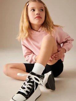 Black Extra Chunky Lace-Up With Zip Trainers
