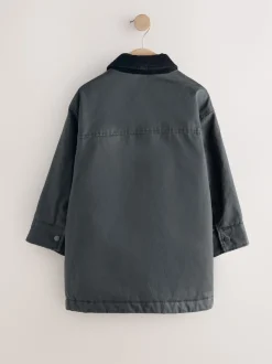 Black Faux Waxed Jacket (5-14yrs)