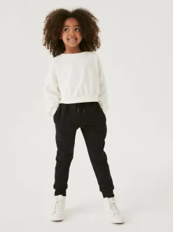 Black Fleece Lined Joggers (3-16yrs)