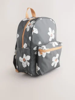 Black Floral Backpack