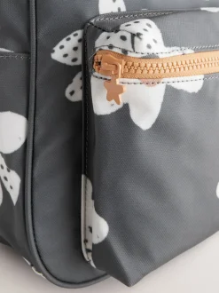 Black Floral Backpack