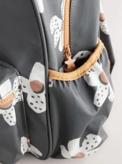 Black Floral Backpack