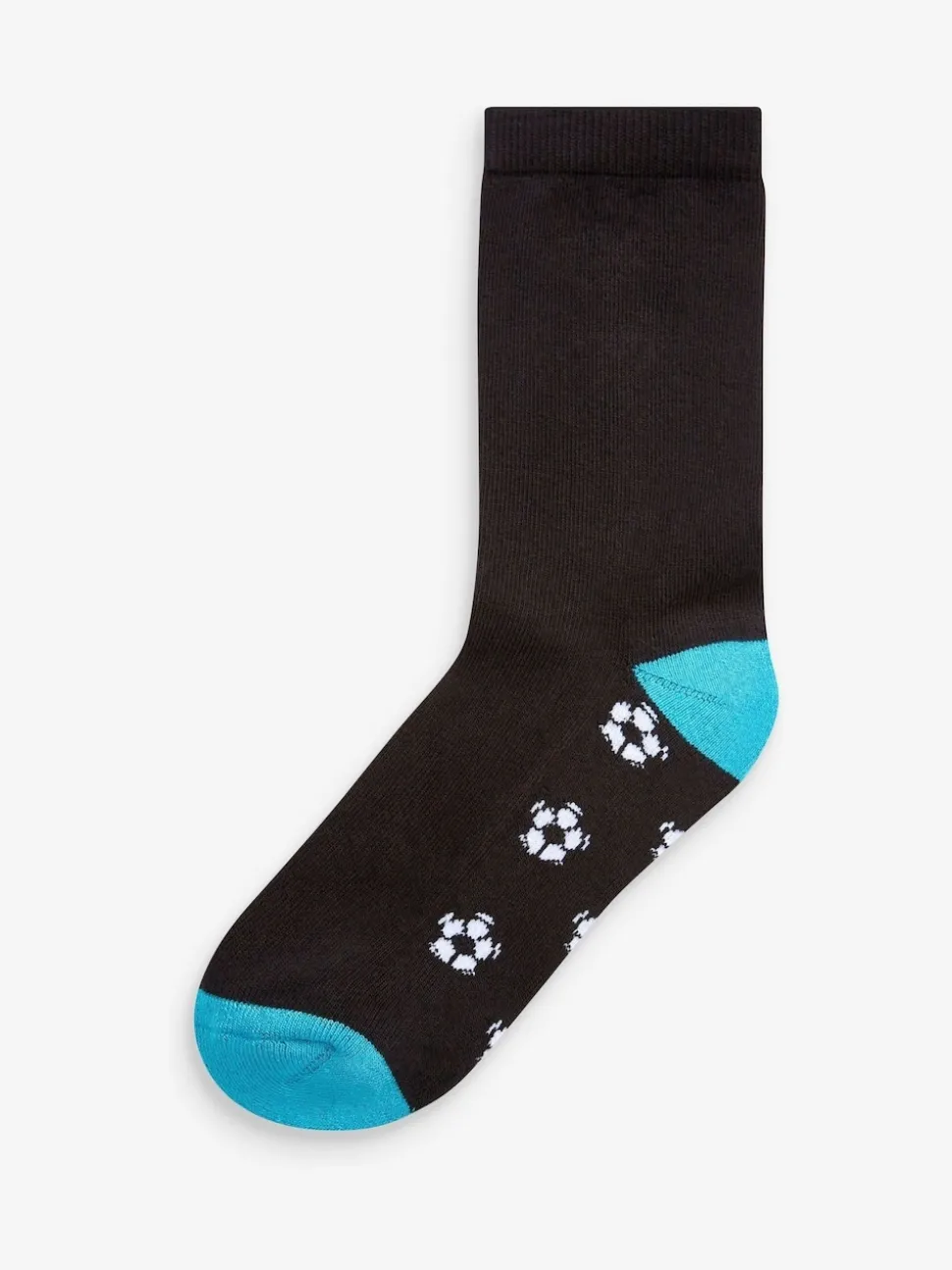 Black Football Cotton Rich Cushioned Socks 7 Pack