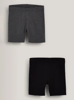 Black/Grey Marl 2 Pack Cycle Shorts (3-16yrs)