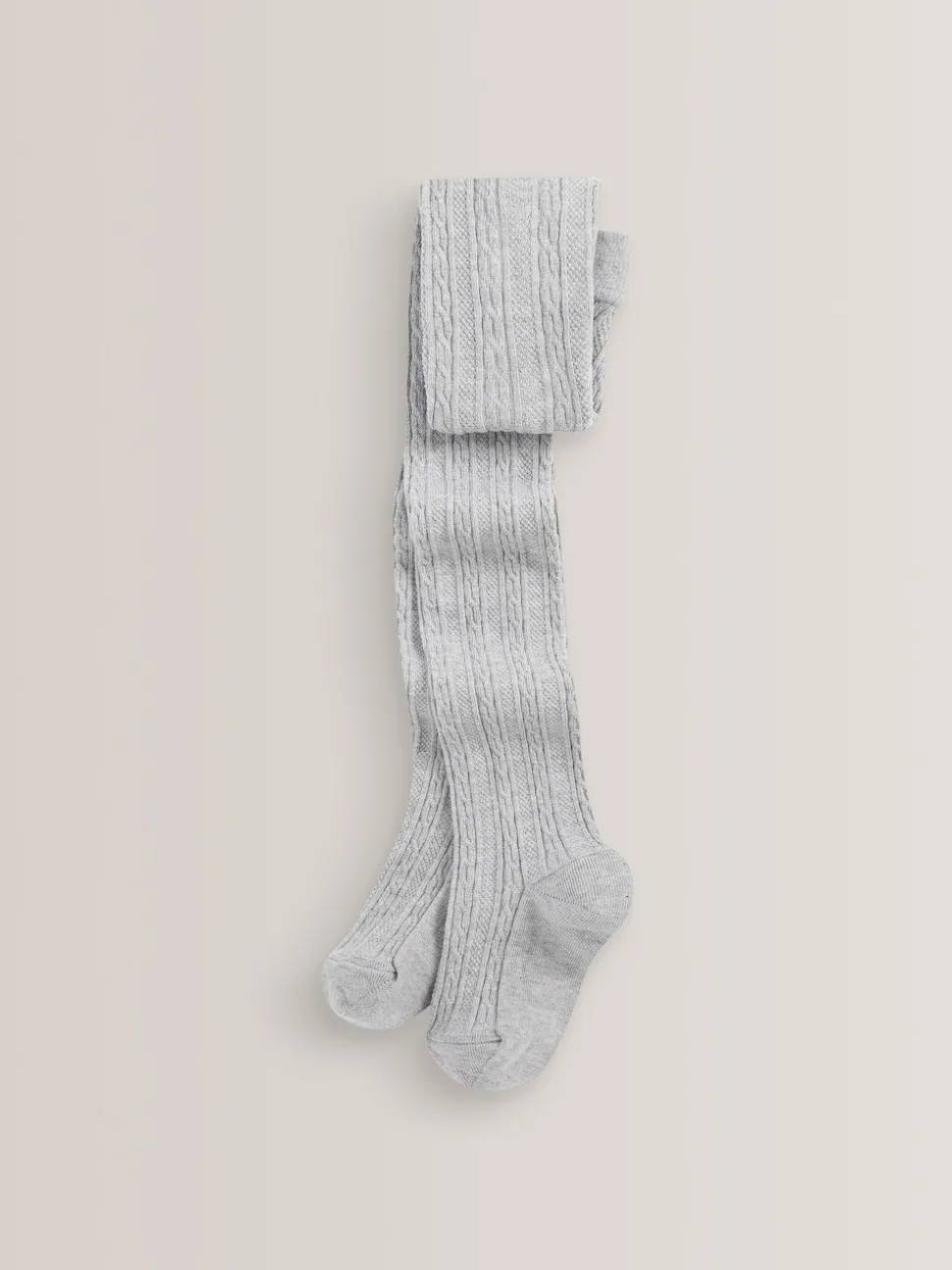 Black/Grey Regular Length Cotton Rich Cable Tights 3 Pack