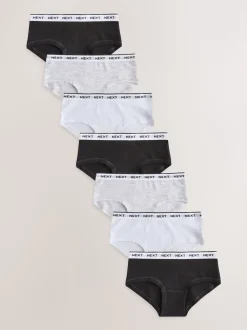 Black/Grey/White Hipsters 7 Pack (2-16yrs)