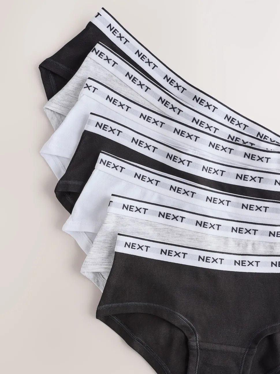 Black/Grey/White Hipsters 7 Pack (2-16yrs)