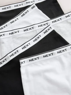 Black/Grey/White Short Briefs 5 Pack (2-16yrs)