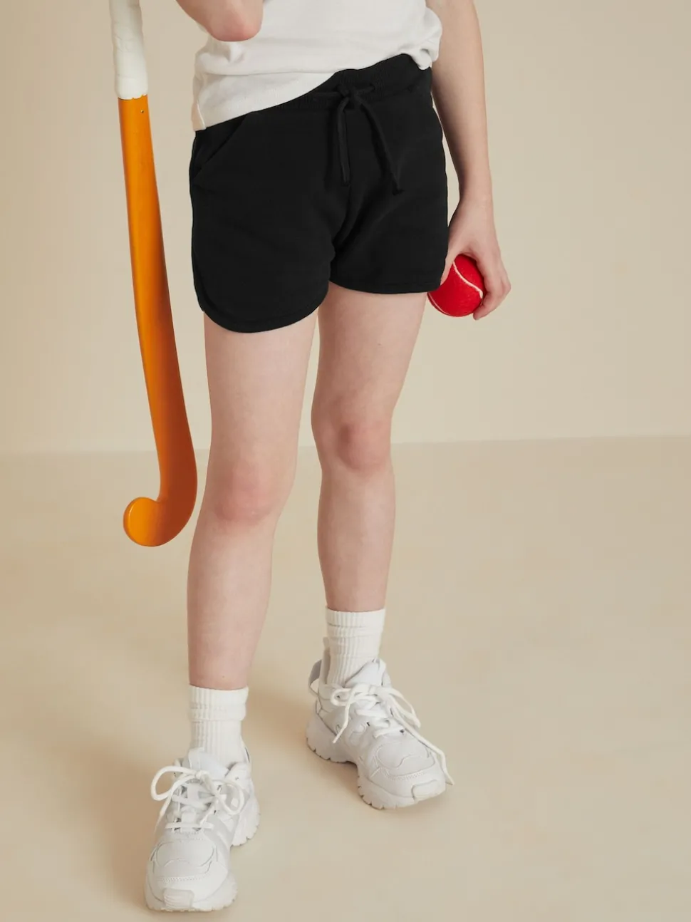 Black Jersey Shorts (3-16yrs)