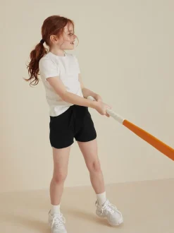 Black Jersey Shorts (3-16yrs)