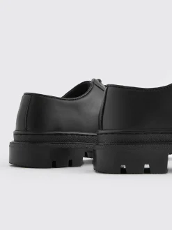 Black Lace Up School Shoes