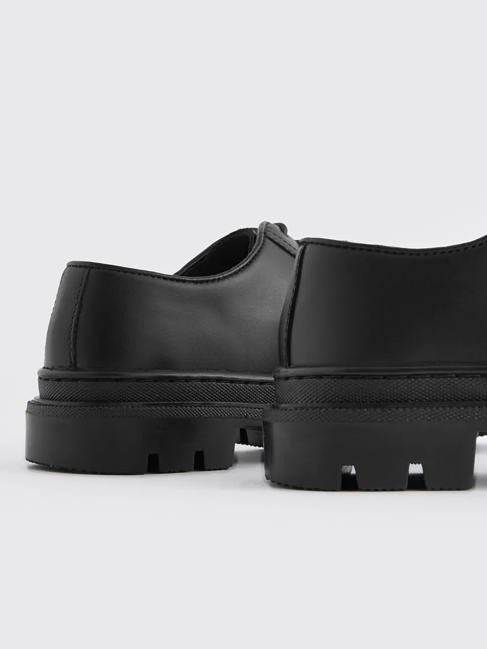 Black Lace Up School Shoes