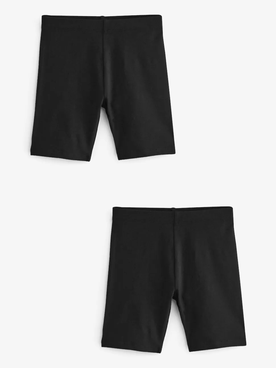 Black Longer Length 2 Pack Cotton Rich Stretch Cycle Shorts (3-16yrs)